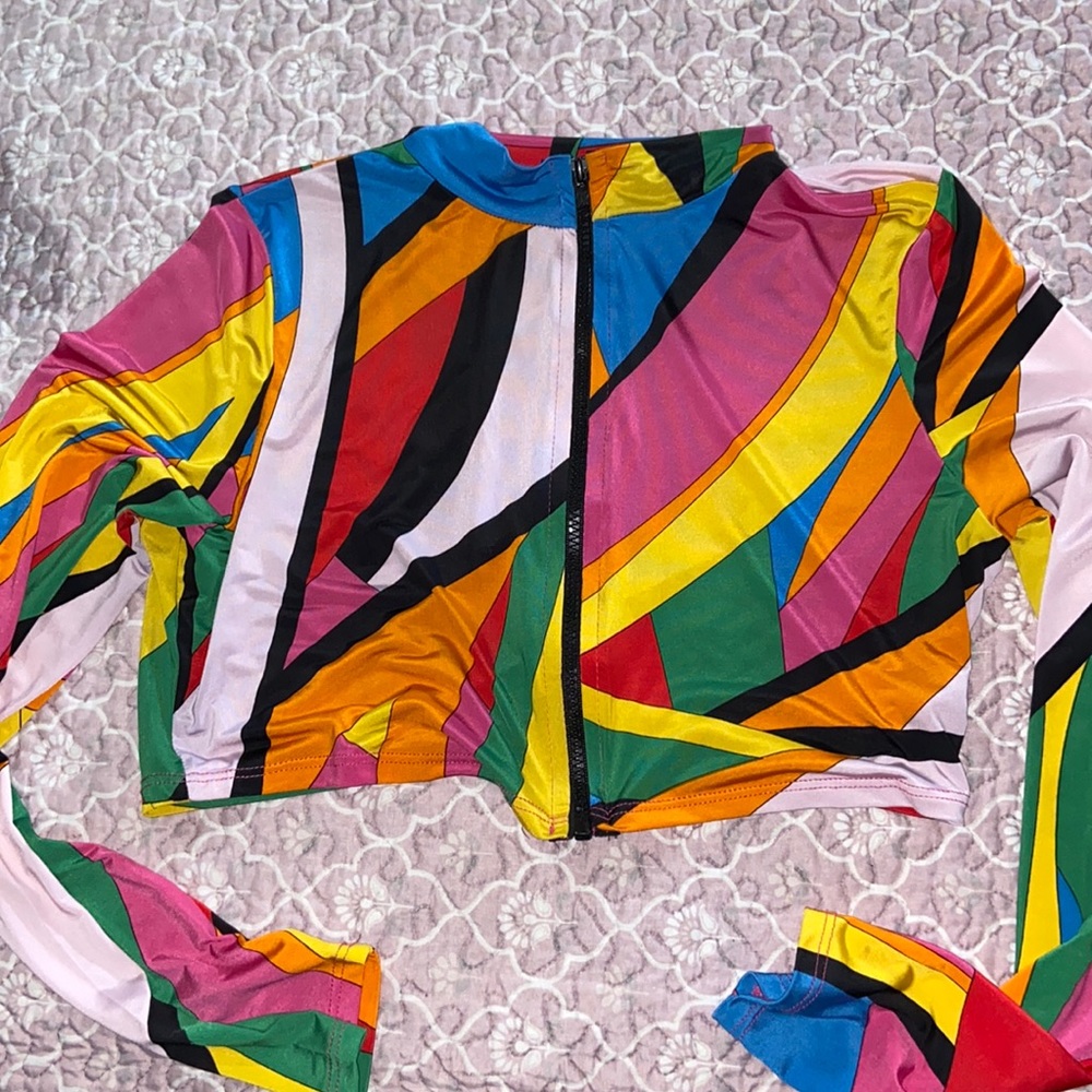 Long sleeve colorful jacket